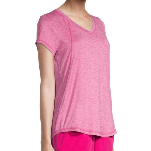Xersion Women's Pink Active V Neck Short Sleeve T-Shirt Sizes S M L XL XXL - Picture 3 of 16